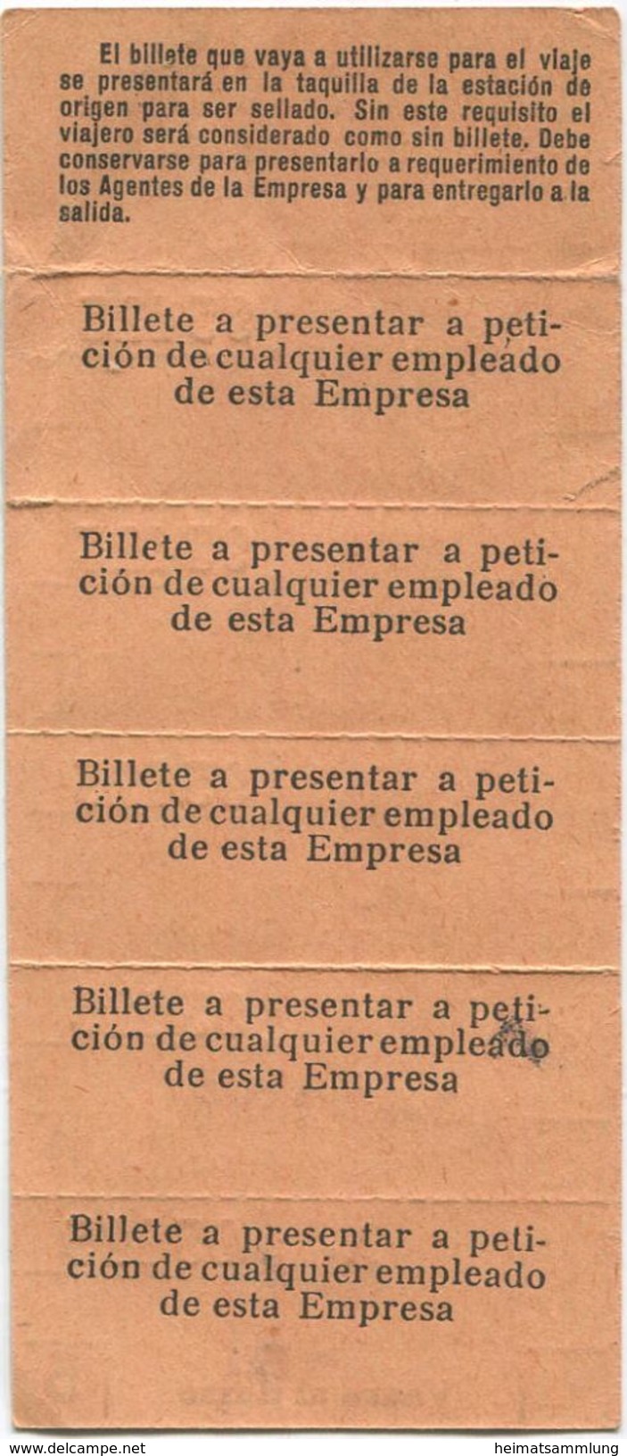 Spanien - Barcelona - Gran Metropolitano De Barcelona - 5 Billetes De 80cts. - Fahrschein 50er Jahre - Europe