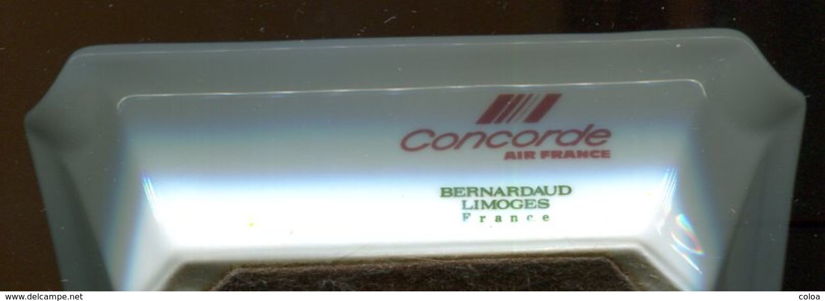 Cendrier Air France Concorde Porcelaine Limoges Bernardaut - Ashtrays