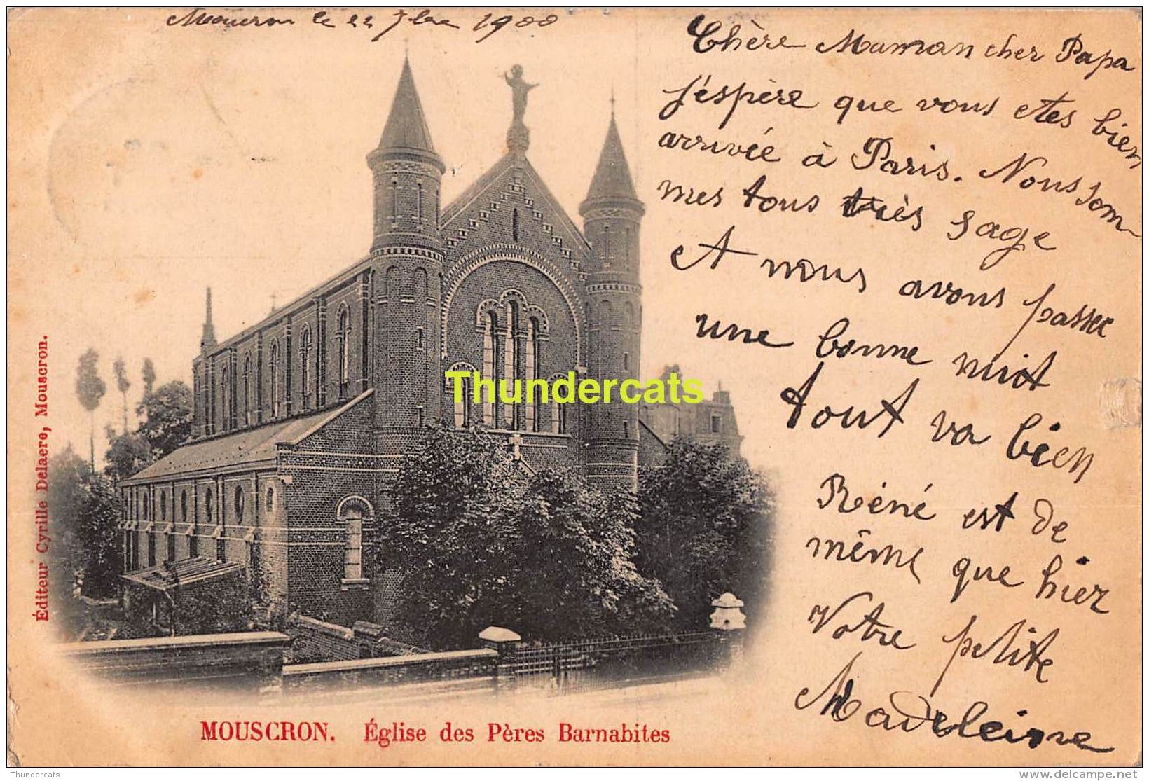 CPA MOUSCRON  EGLISE DES PERES BARNABITES - Mouscron - Moeskroen