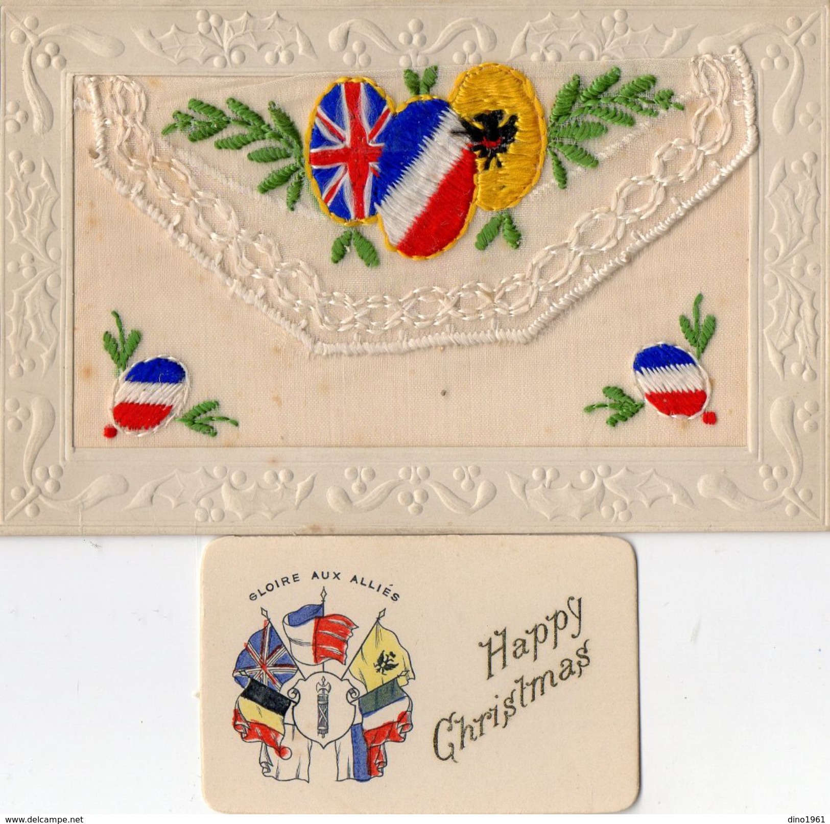 CPA 2050 - MILITARIA - Carte Brodée Militaire - Guerre 1914 - 18 - Drapeaux - Embroidered