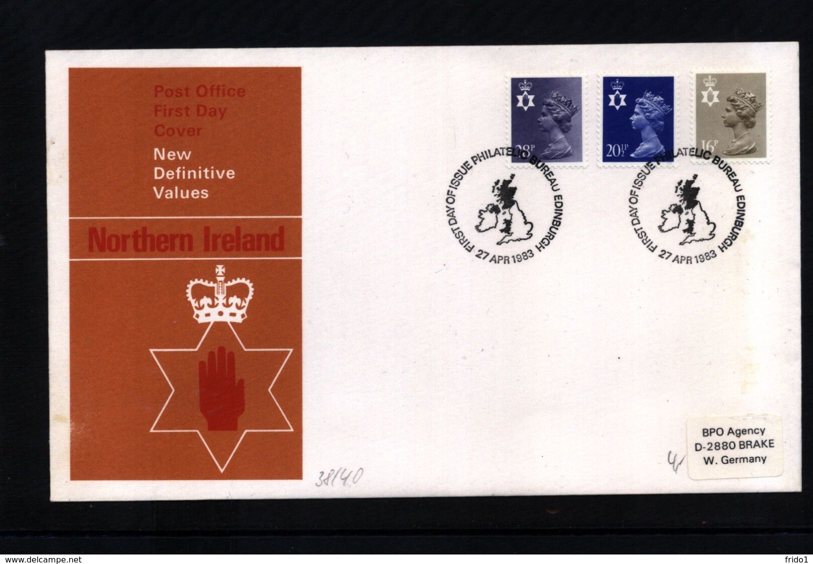 Great Britain / Grossbritannien 1983 Northern Ireland Regional  Definitive Stamps  FDC - 1981-1990 Decimal Issues