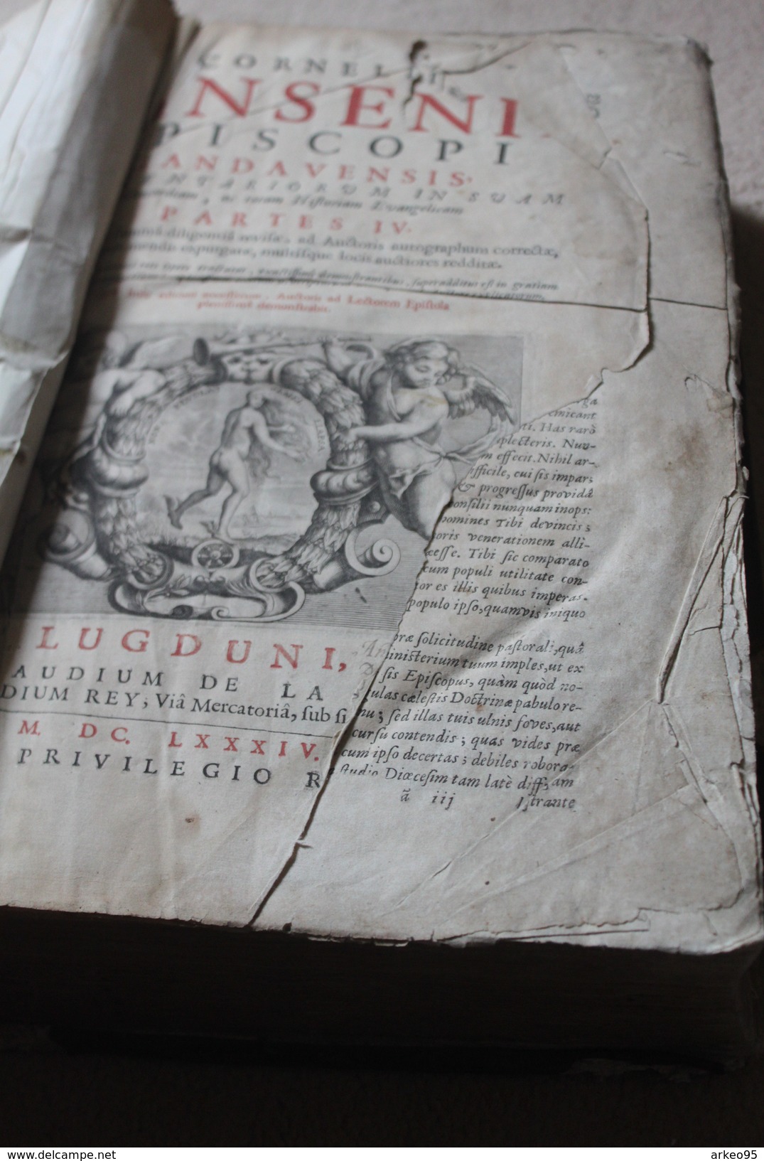 Jansénius, Commentarius In Concordiam Evangelicorum, Tome IV, In Folio, 1684 - Old Books