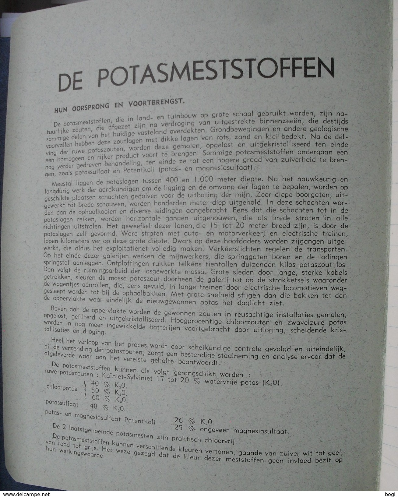 Schrijfboek Cahier De Classe - Belcopotase Potasmijnen - Protège-cahiers