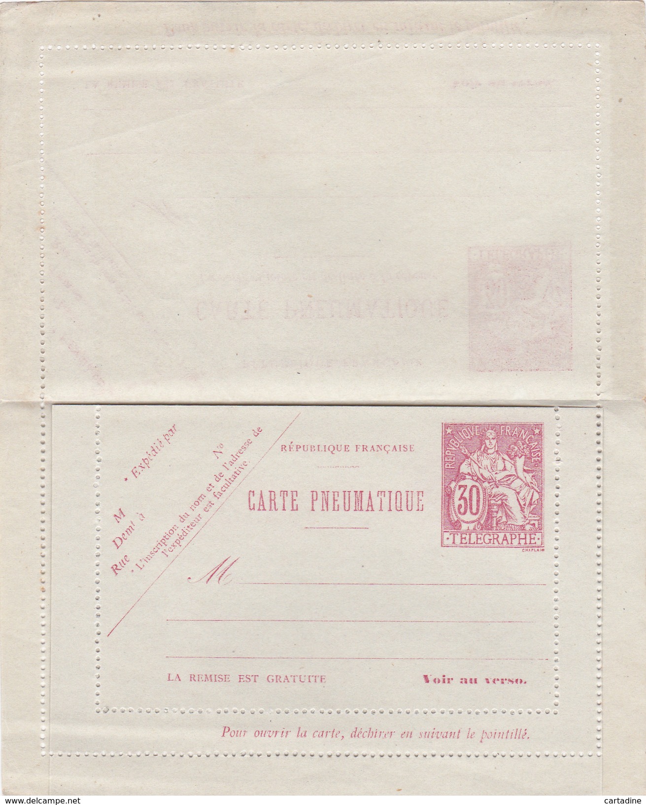 Entier Postal France - Carte Pneumatique -  N° 2523 CPRP - Côte 62.50 € - Rohrpost