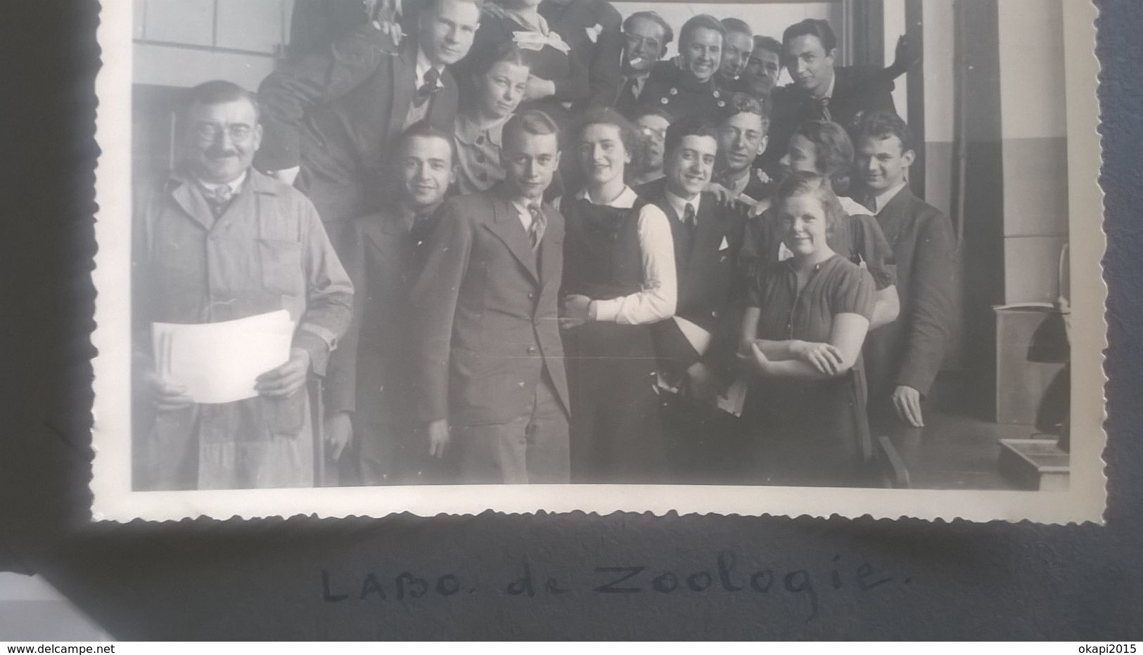 6  PHOTOS UNIVERSITÉ LIBRE DE BRUXELLES ÉTUDIANTS ET UN PROF IDENTIFIÉS  ANNÉE 1936 FACULTÉ DES SCIENCES - Identified Persons