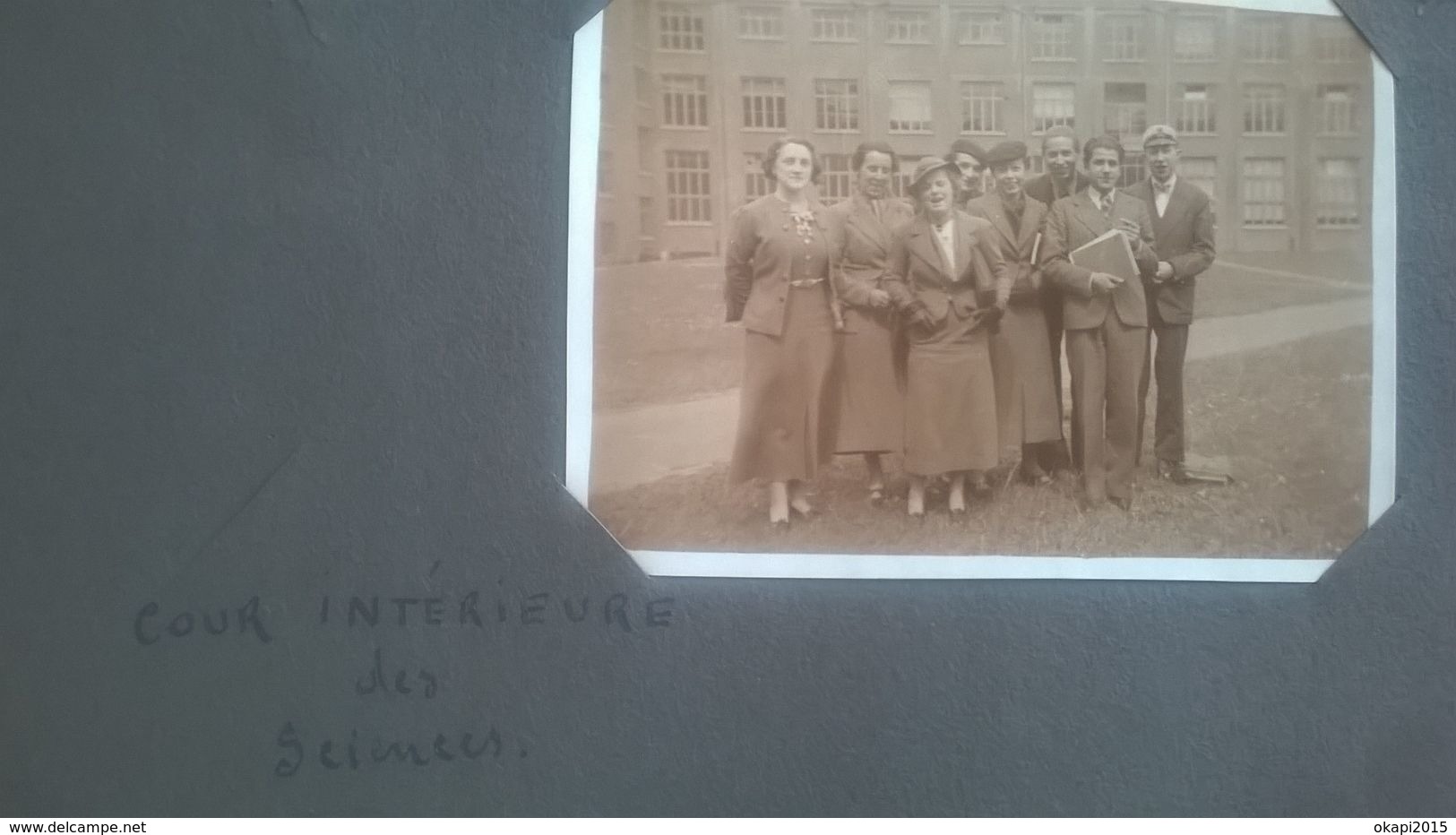 6  PHOTOS UNIVERSITÉ LIBRE DE BRUXELLES ÉTUDIANTS ET UN PROF IDENTIFIÉS  ANNÉE 1936 FACULTÉ DES SCIENCES