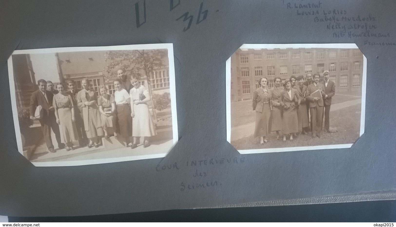 6  PHOTOS UNIVERSITÉ LIBRE DE BRUXELLES ÉTUDIANTS ET UN PROF IDENTIFIÉS  ANNÉE 1936 FACULTÉ DES SCIENCES