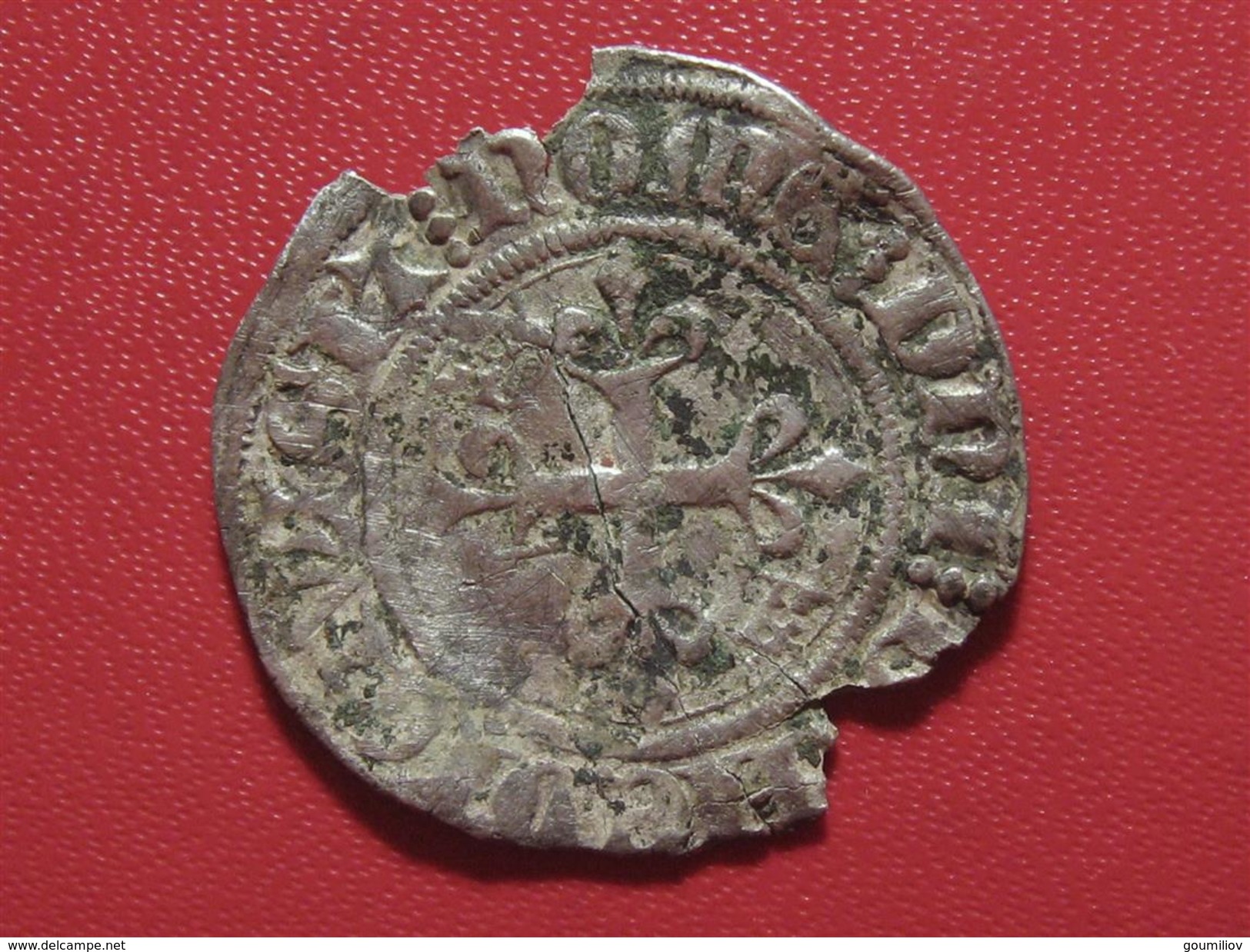 France - Monnaie Charles VI à Identifier - Florette ? 5959 - 1380-1422 Karl VI. Der Vielgeliebte