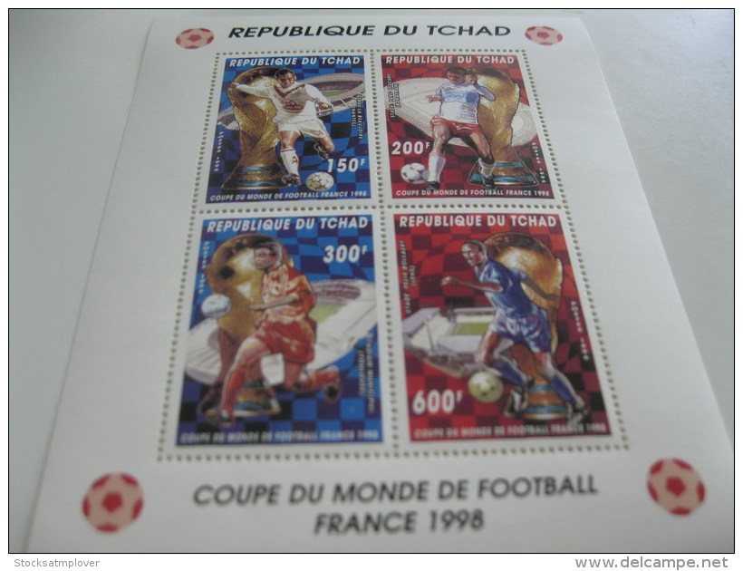 Chad-1996-SPACE,sports,soccer,football-world Cup France98-klb.MI.1418-21 - Chad (1960-...)