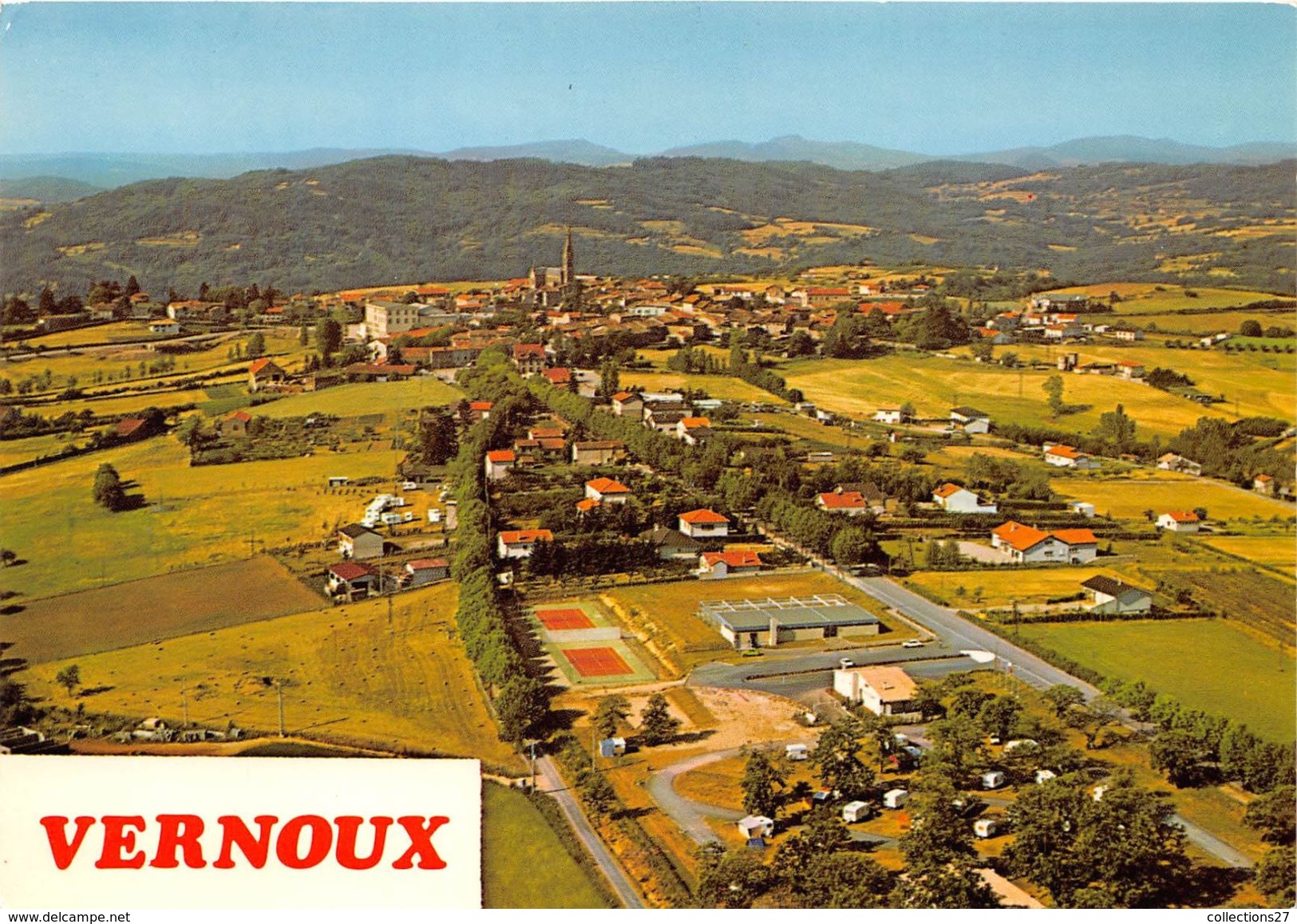 07-VERNOUX-EN-VIVARAIS- LE CAMPING , LES INSTALLATIONS SPORTIVES ET LA VILLE - Vernoux