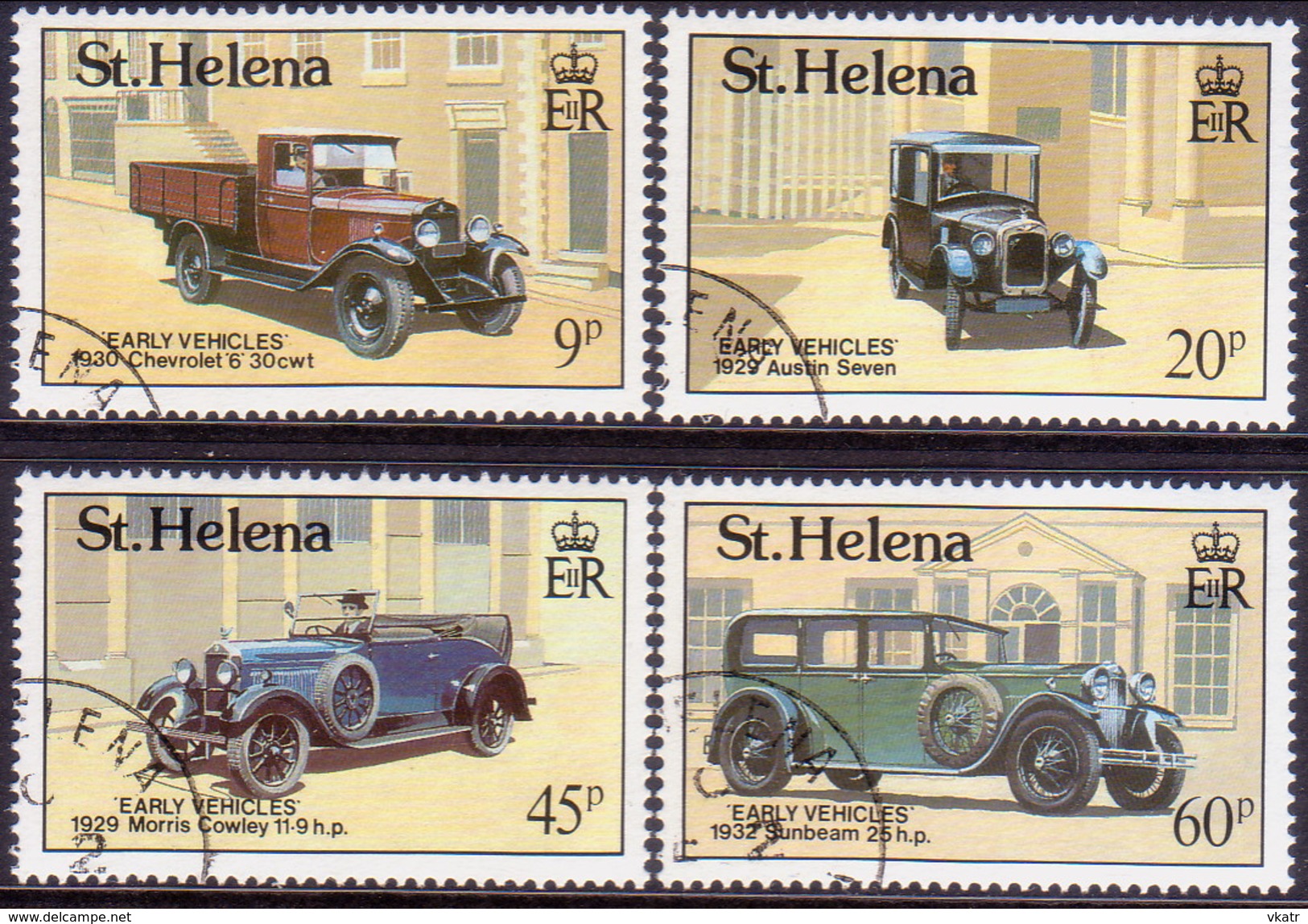 ST HELENA 1989 SG #553-57 Compl.set+m/s Used Early Vehicles - Saint Helena Island