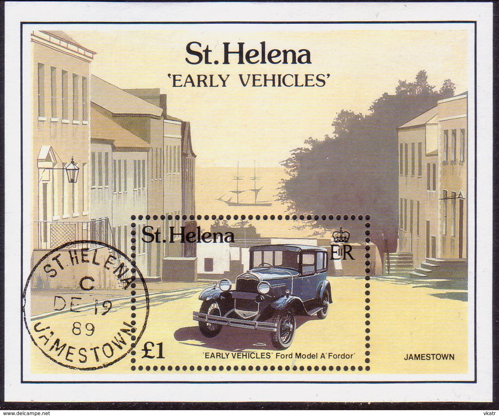 ST HELENA 1989 SG #553-57 Compl.set+m/s Used Early Vehicles - Saint Helena Island