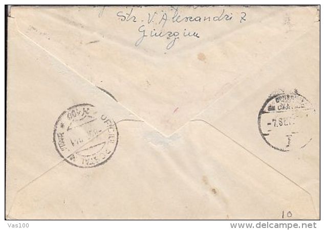 KING MICHAEL, CENSORED SLATINA NR 18, WW2, STAMPS ON REGISTERED COVER, 1941, ROMANIA - Lettres & Documents