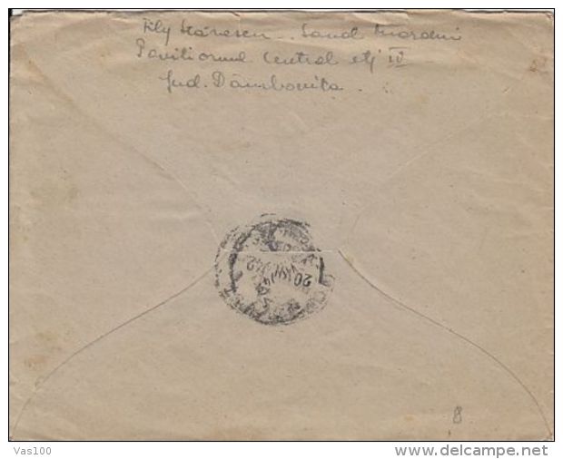 KING MICHAEL, CENSORED TARGOVISTE NR 8, WW2, STAMPS ON COVER, 1942, ROMANIA - Lettres & Documents