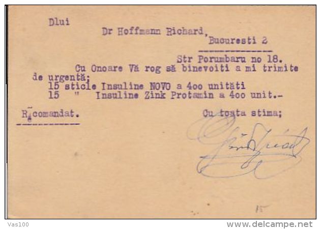 KING MICHAEL, REGISTERED PC STATIONERY, ENTIER POSTAL, 1942, ROMANIA - Lettres & Documents