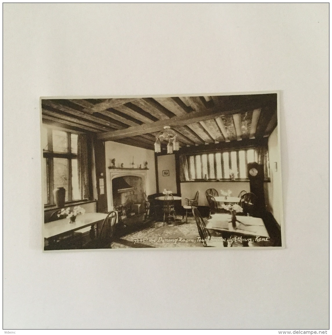 IGHTHAM 1930s Townhouse,Dining Room  Unused B/W Real Photo - Other & Unclassified