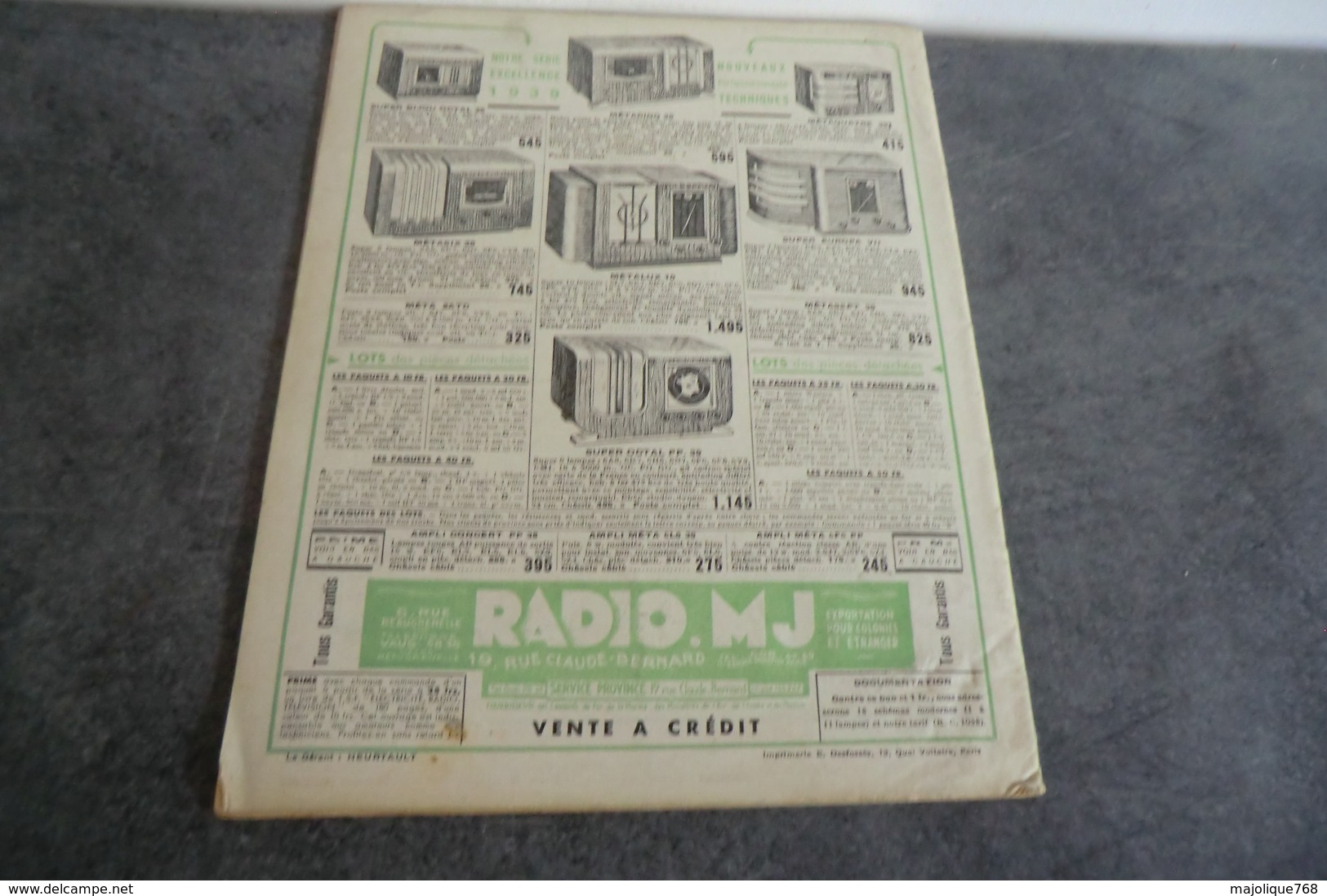 Revue Radio Construction N°25 - 1 Octobre 1938 - - Componentes