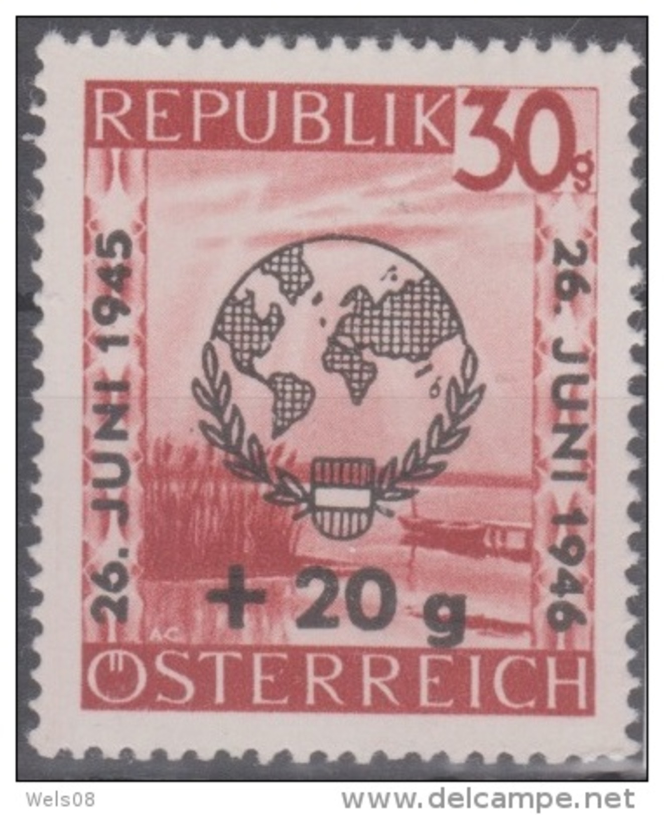 Österreich 1946:  "UNO-Tag Der Vereinten Nationen"  Nr.775x Geriffelt  Postfrisch - Ungebraucht