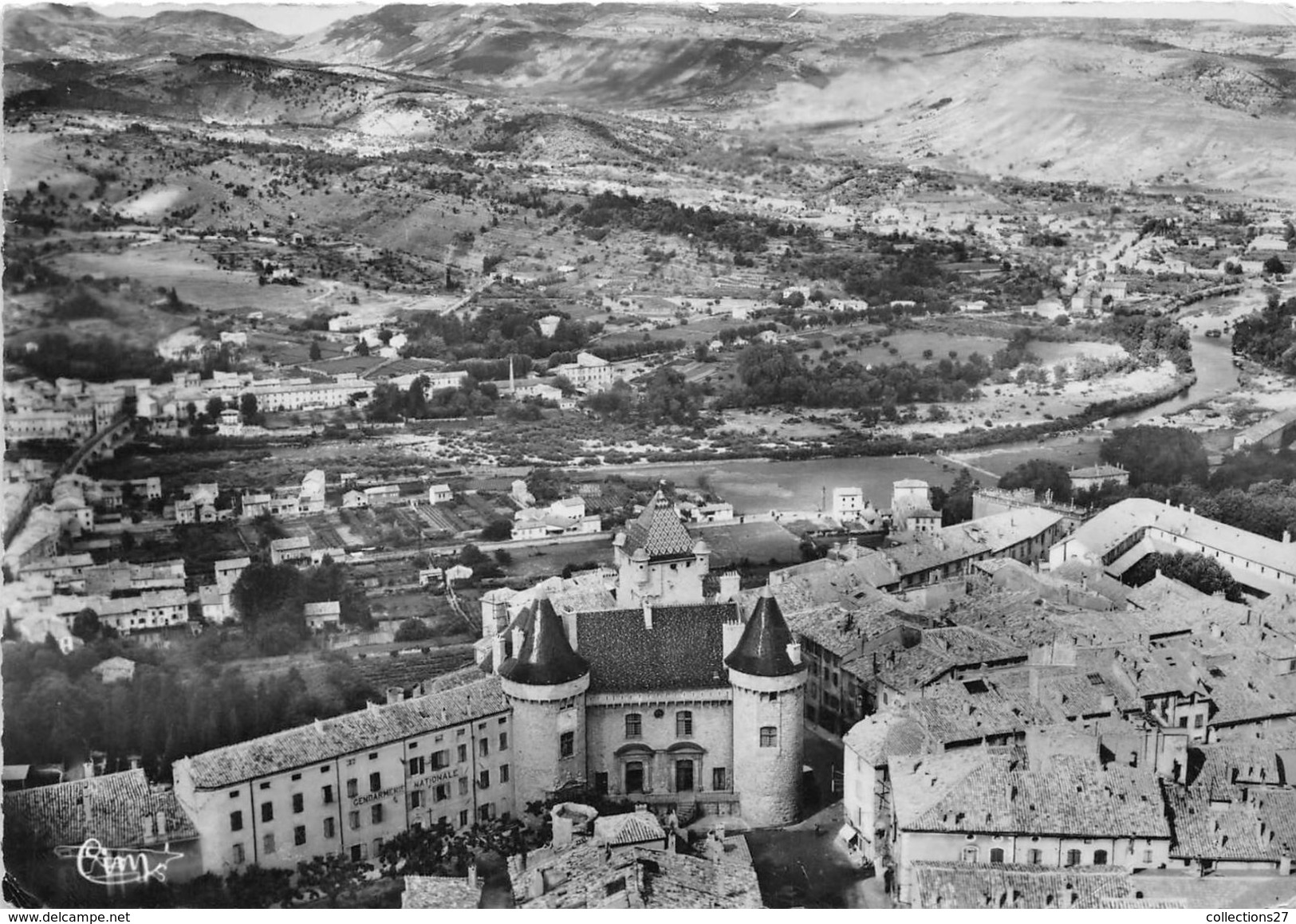 07-AUBENAS-VUE GENERALE AERIENNE - Aubenas