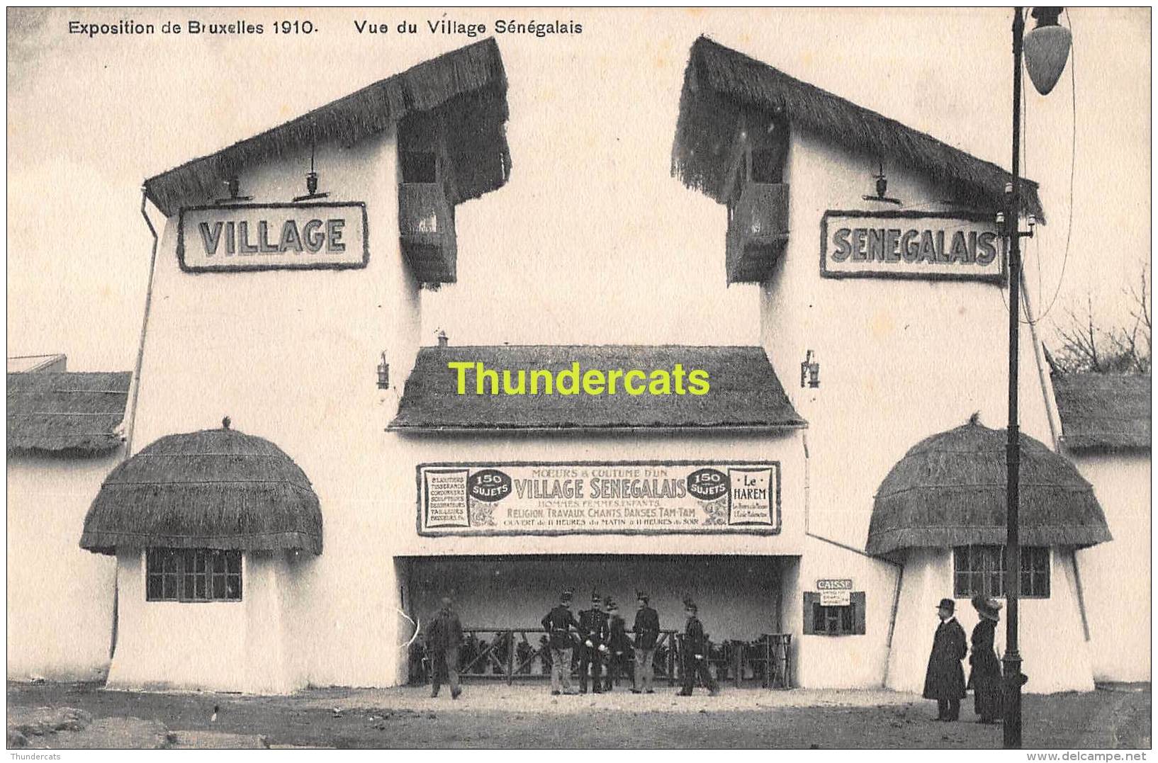 CPA  EXPOSITION UNIVERSELLE DE BRUXELLES 1910  VUE DU VILLAGE SENEGALAIS SENEGAL - Expositions Universelles