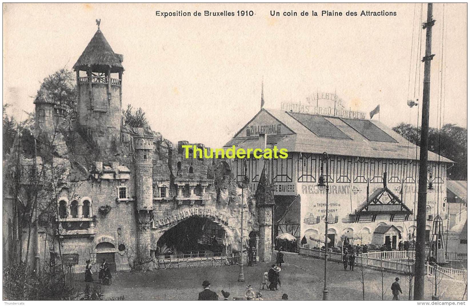 CPA  EXPOSITION UNIVERSELLE DE BRUXELLES 1910  UN COIN DE LA PLAINE DES ATTRACTIONS - Expositions Universelles