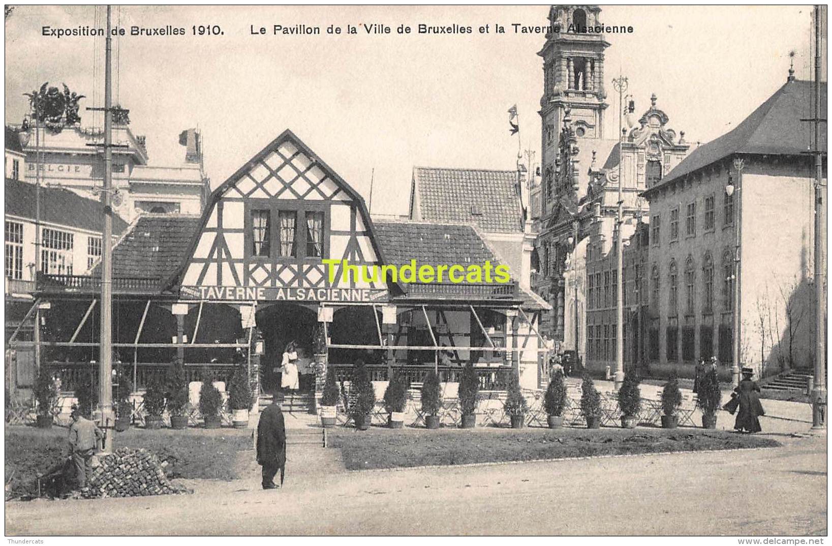 CPA  EXPOSITION UNIVERSELLE DE BRUXELLES 1910  LE PAVILLON DE LA VILLE DE BRUXELLES ET LA TAVERNE ALSACIENNE - Expositions Universelles