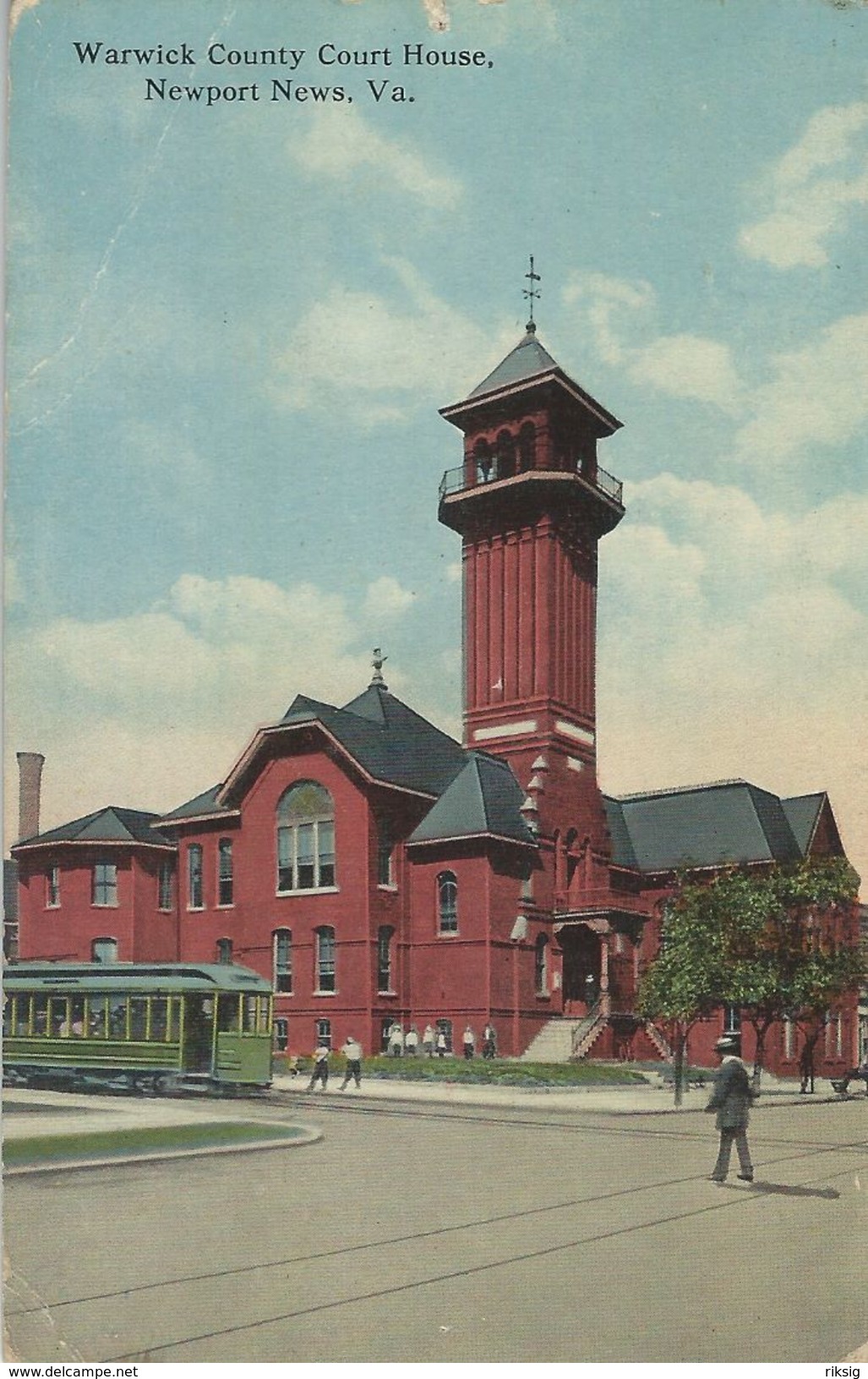 Warwick County Court House.  Newport News. Virginia  S-3928 - Newport News