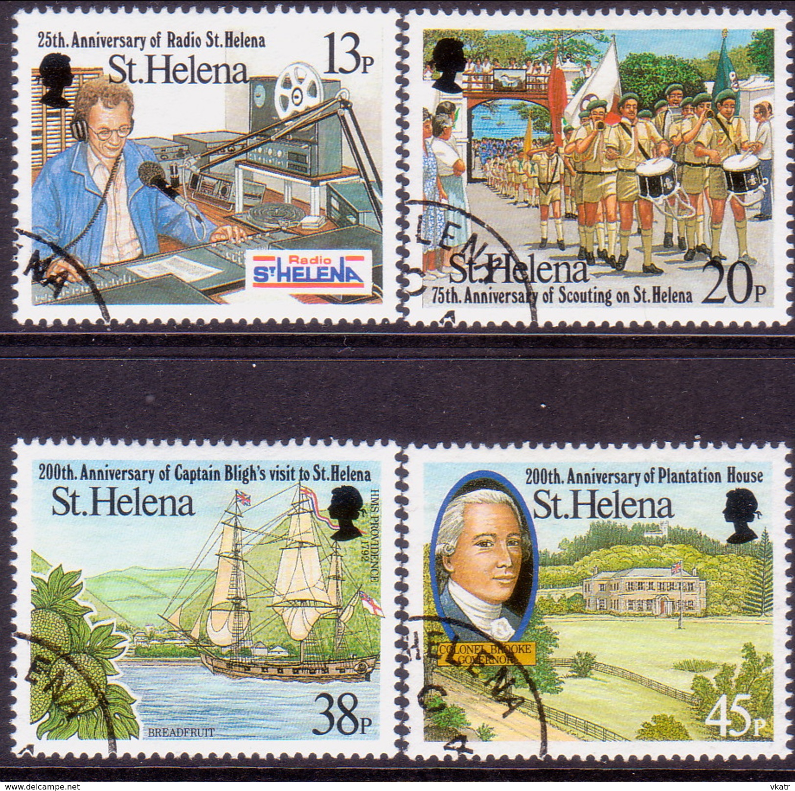 ST HELENA 1992 SG #621-24 Compl.set Used Local Anniversaries - Saint Helena Island