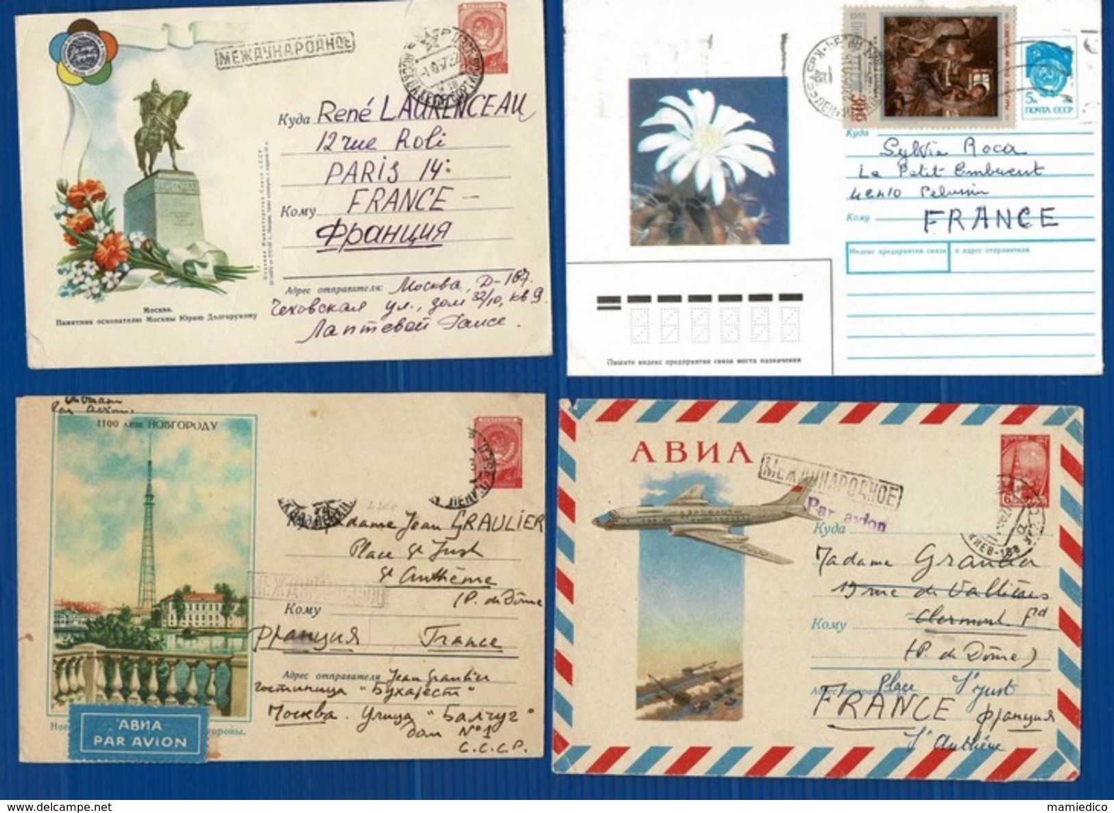 RUSSIE: 14 Enveloppes Timbrées Diverses. Voir Les Scans Pour L'état. - Collections