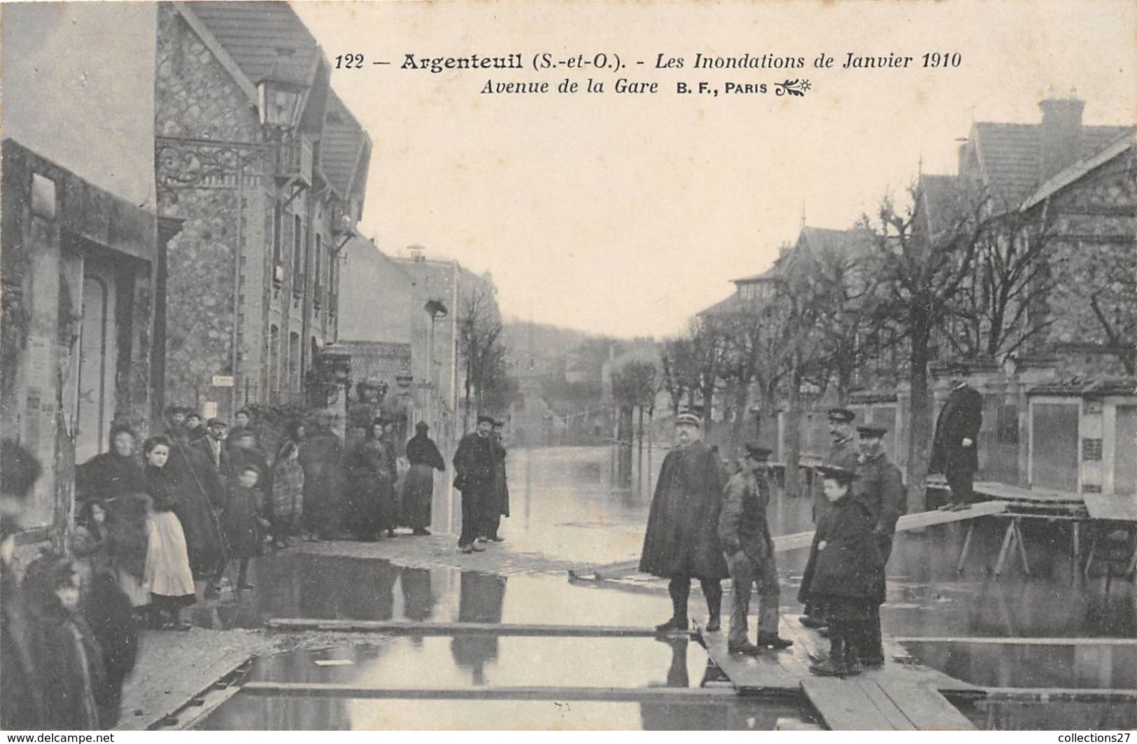 95-ARGENTEUIL- LES INONDATIONS DE JANVIER 1910, AVENUE DE LA GARE - Argenteuil