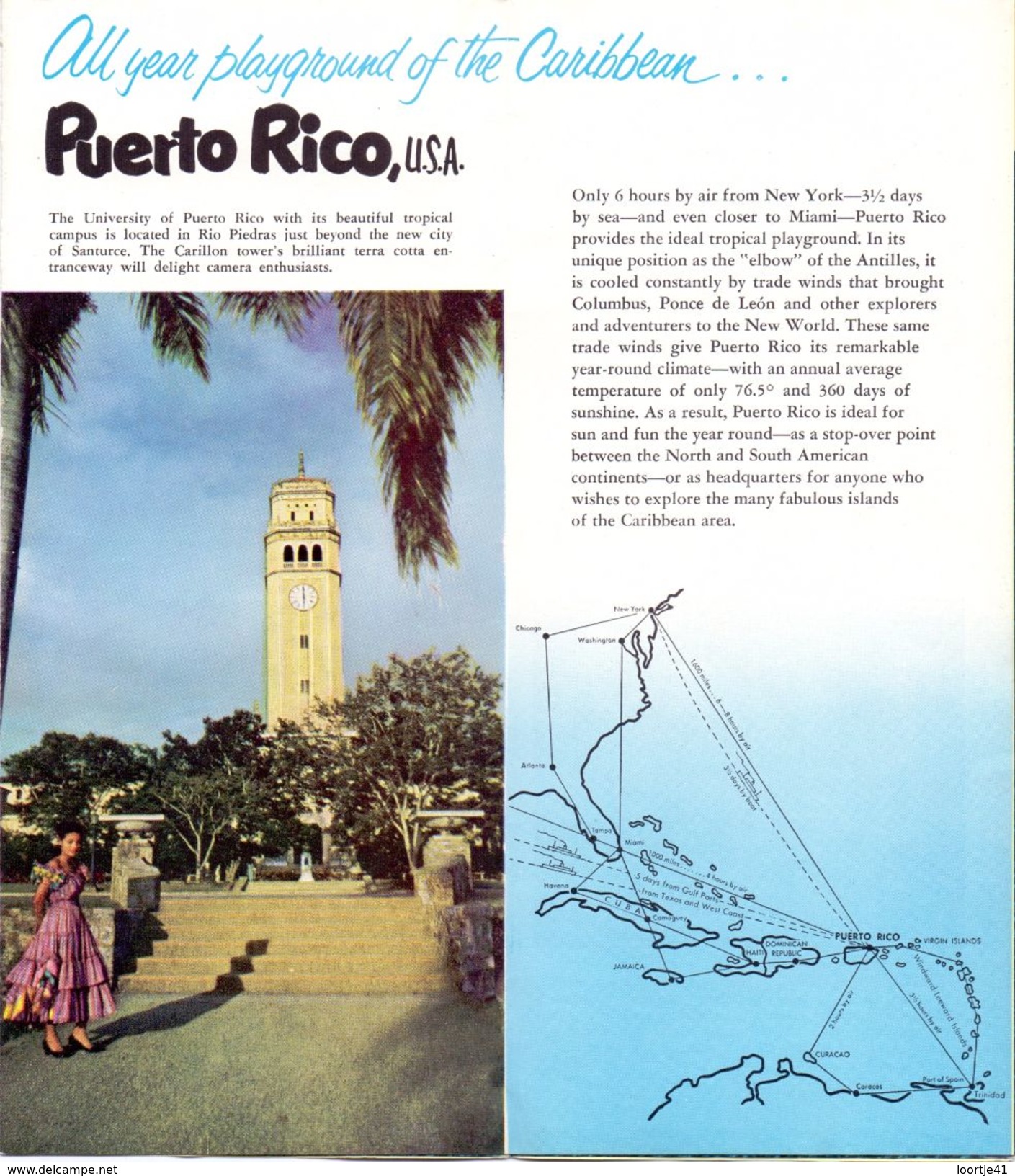 Brochure Dépliant Toerisme Tourisme - Puerto Rico - USA - Dépliants Touristiques