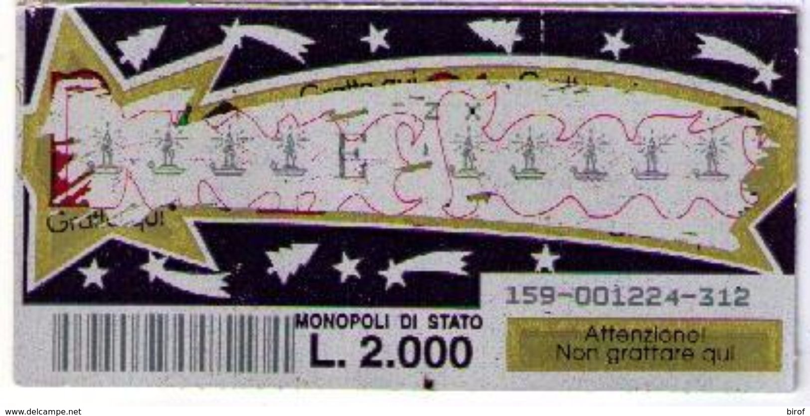 GRATTA E VINCI   - BUONE FESTE   - BLUE  -   L. 2.000  - USATO - Lottery Tickets