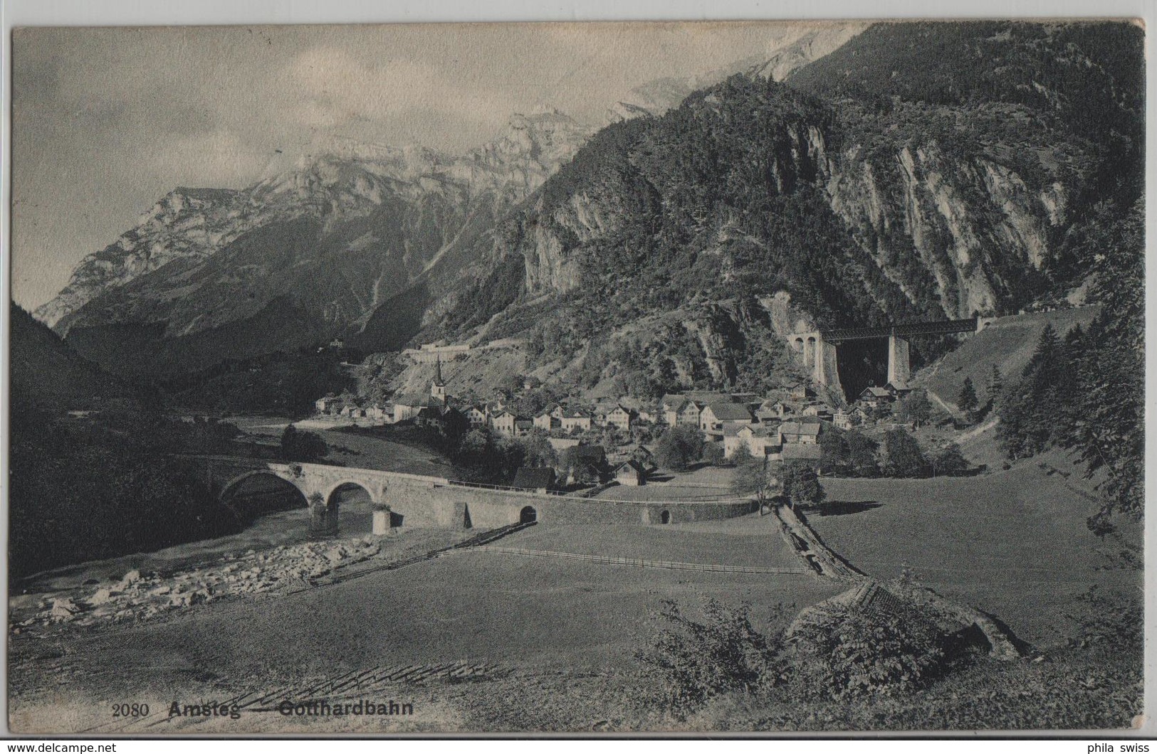 Amsteg - Generalansicht - Gotthardbahn - Photo: Wehrli - Autres & Non Classés