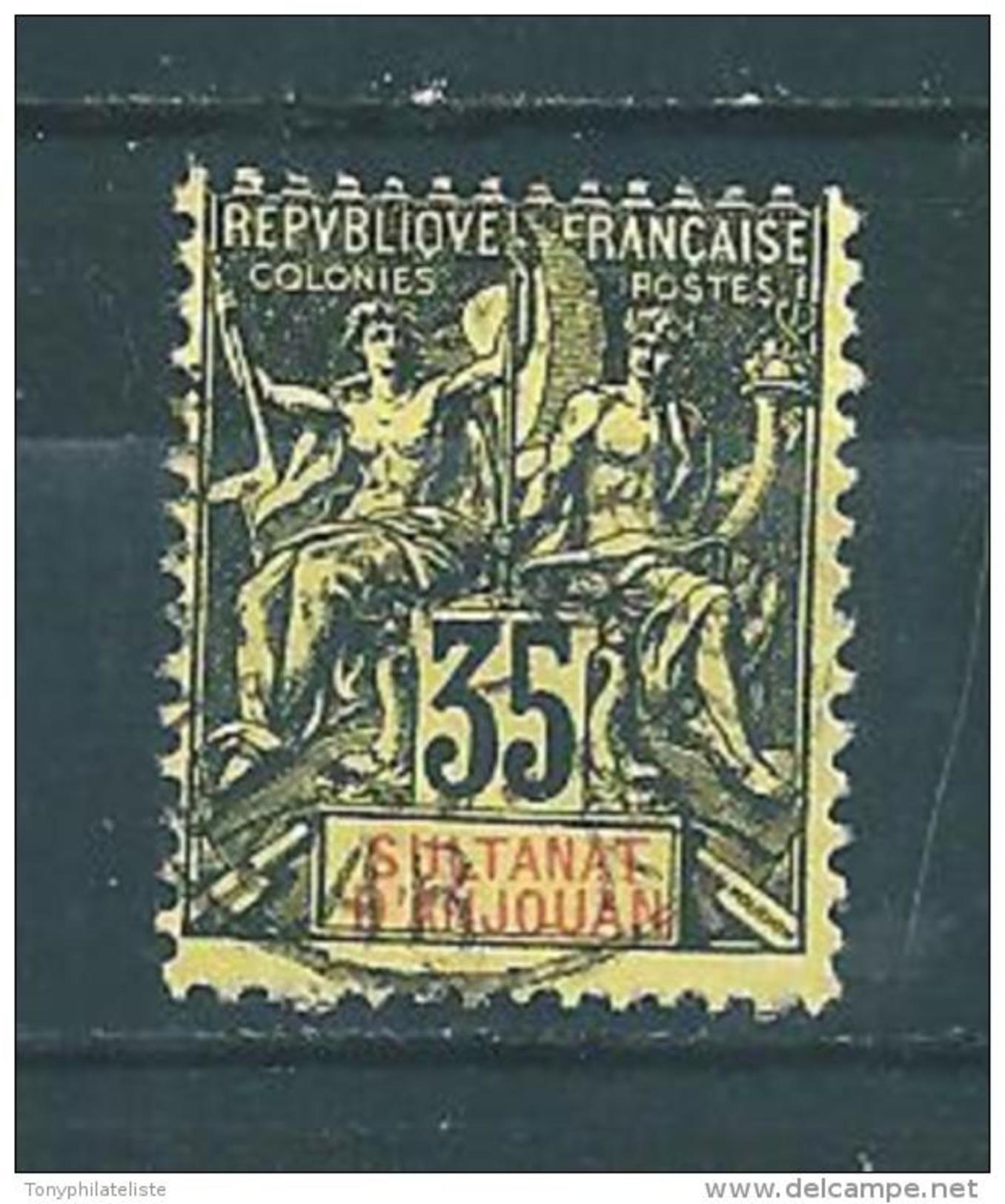 Colonie Timbres D´anjouan De 1900/07  N°17 Oblitéré - Oblitérés