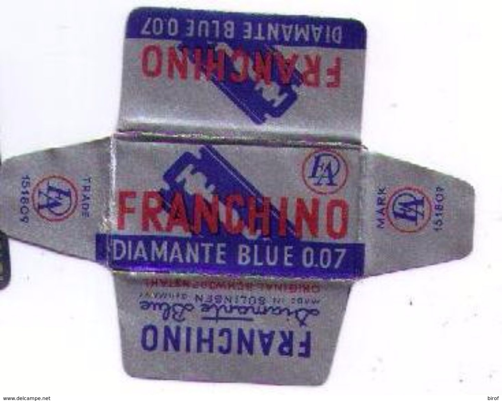 LAMETTA DA BARBA - FRANCHINO BLUE  -  ANNO 1950 - Lamette Da Barba