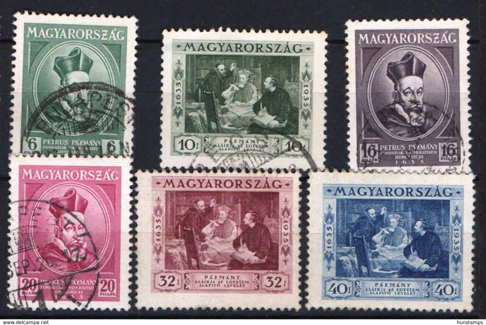 Hungary 1935. Peter Pazmany Nice Set, Used - Michel: 522-527 - Used Stamps