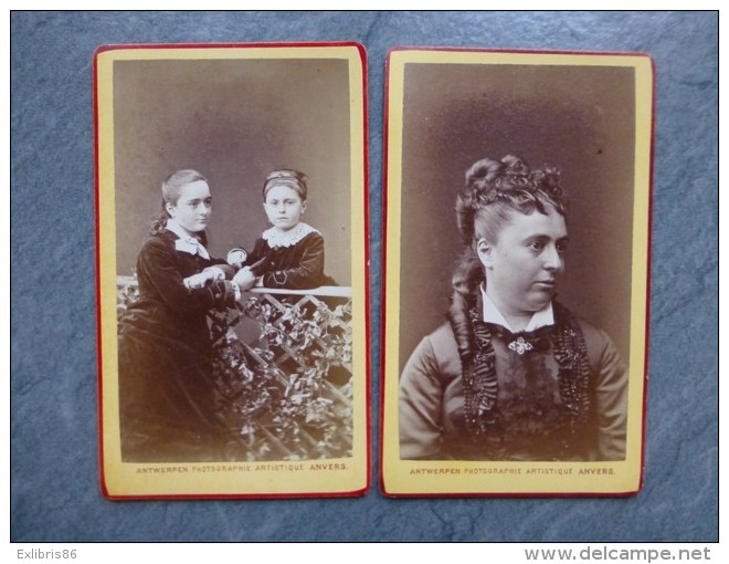 Famille Jules Fabre, Ténor Lyrique, Vers 1875 (lot De 2 Photos), Anvers  ; Photo25 - Famous People
