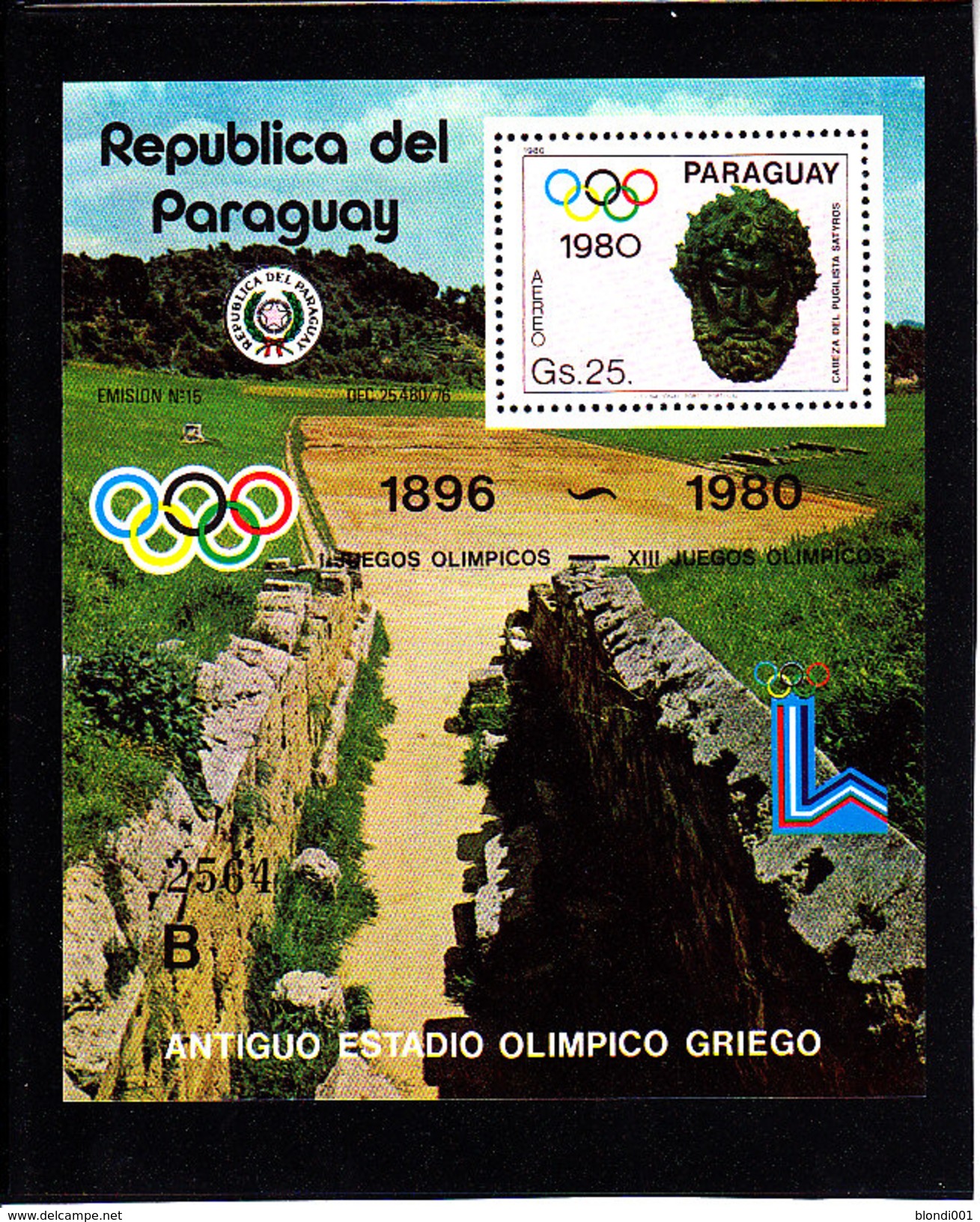 Olympics 1980 - Olympiques - History - PARAGUAY - S/S B MNH - Winter 1980: Lake Placid