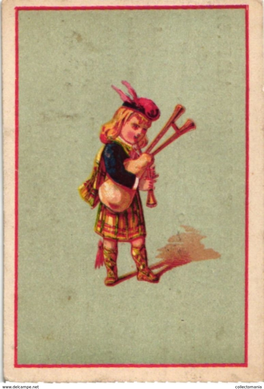 7 Trade Cards  Chromo Music  Pre 1900  Biniou Bagpipe Dudelsack  Doedelzak  Pub Petit St Thomas Piferraro - Other & Unclassified