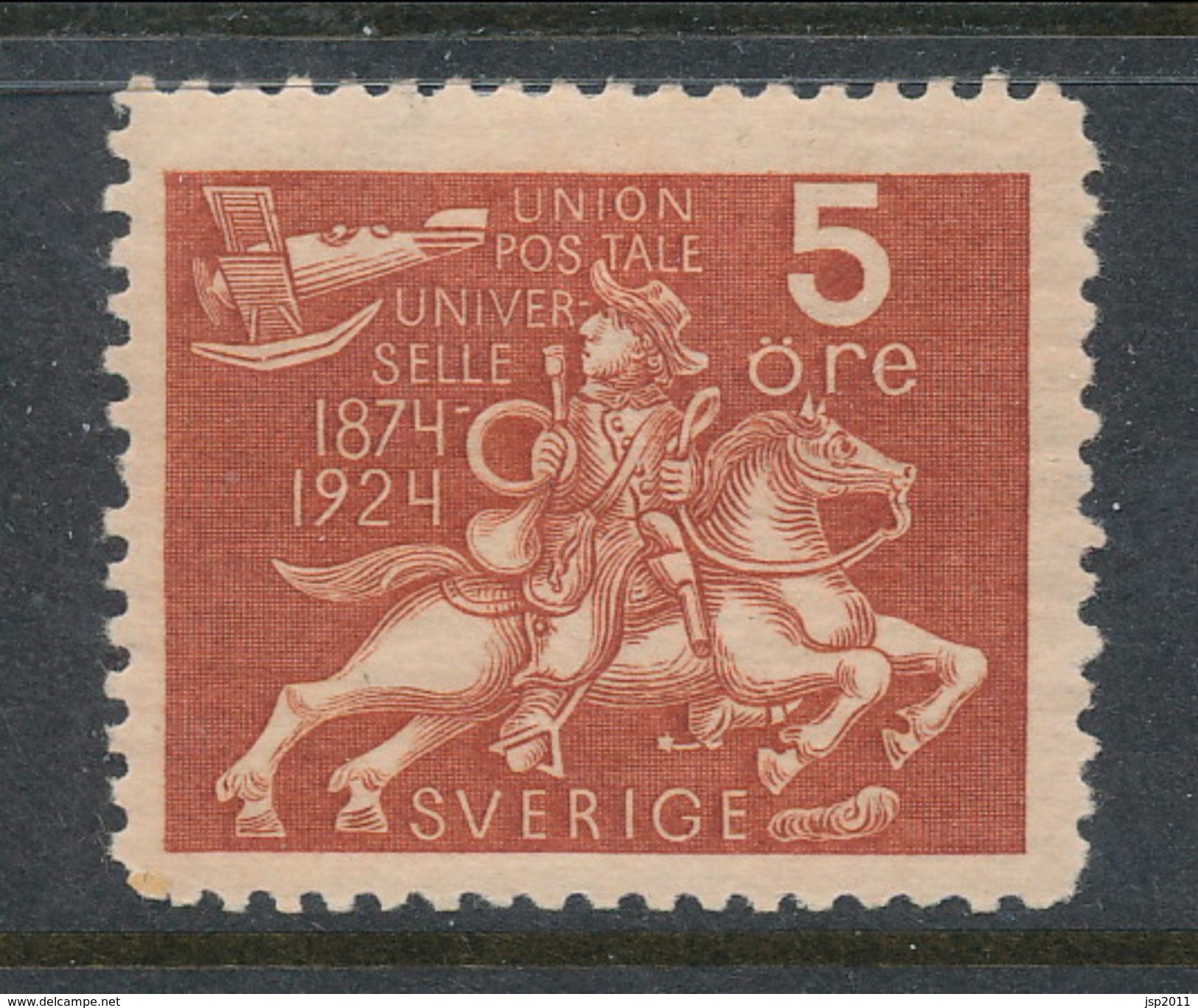 Sweden 1924 Facit # 211, 50th Anniv. Of The Universal Postal Union, MH (*) - Ungebraucht