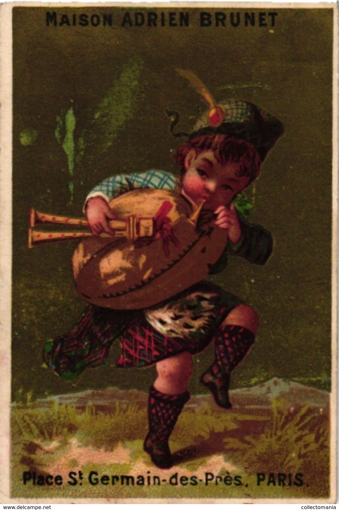 6 Trade Cards  Chromo Music  Pre 1900  Biniou Cornemuse  Bagpipe Dudelsack  Doedelzak Printer Testu &Massin - Other & Unclassified