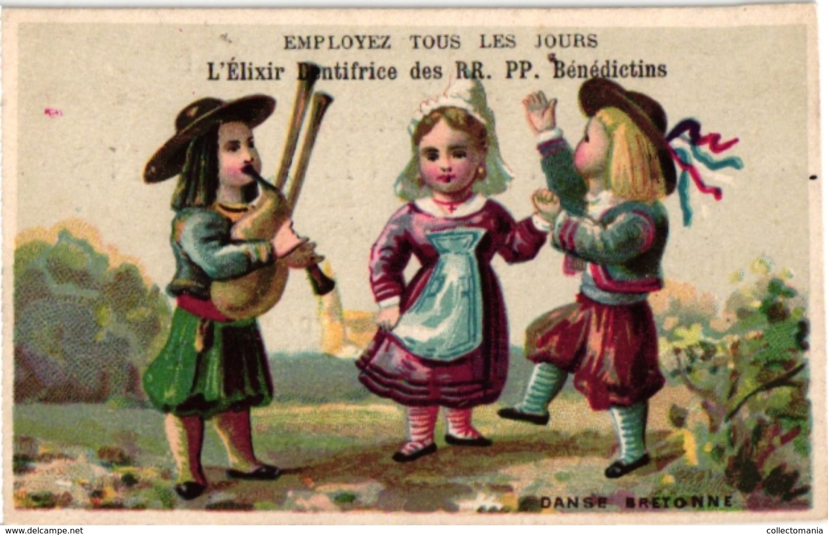 6 Trade Cards  Chromo Music  Pre 1900  Biniou Cornemuse  Bagpipe Dudelsack  Doedelzak    Printer Courbe-Rouzet - Other & Unclassified