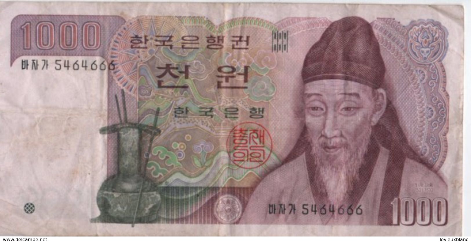 Billet/ The Bank Of Korea/ 1000 Won  / 1985 ?         BILL152 - Korea, South