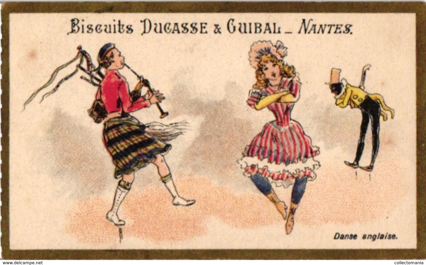 7 Trade Cards  Chromo Music  Pre 1900  Biniou Cornemuse  Bagpipe Dudelsack  Doedelzak Pub.Biscuit Ducasse - Other & Unclassified