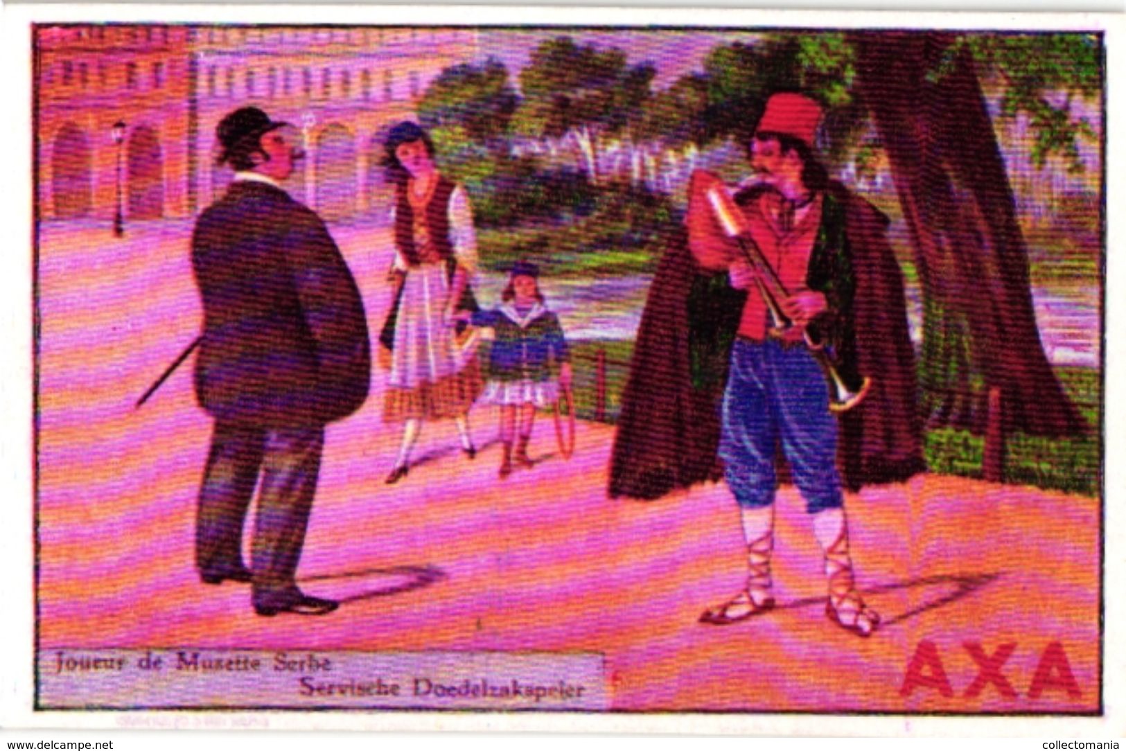 7 Trade Cards  Chromo Music  pre 1900  Biniou Cornemuse  Bagpipe Dudelsack  Doedelzak Pub.Biscuit Ducasse