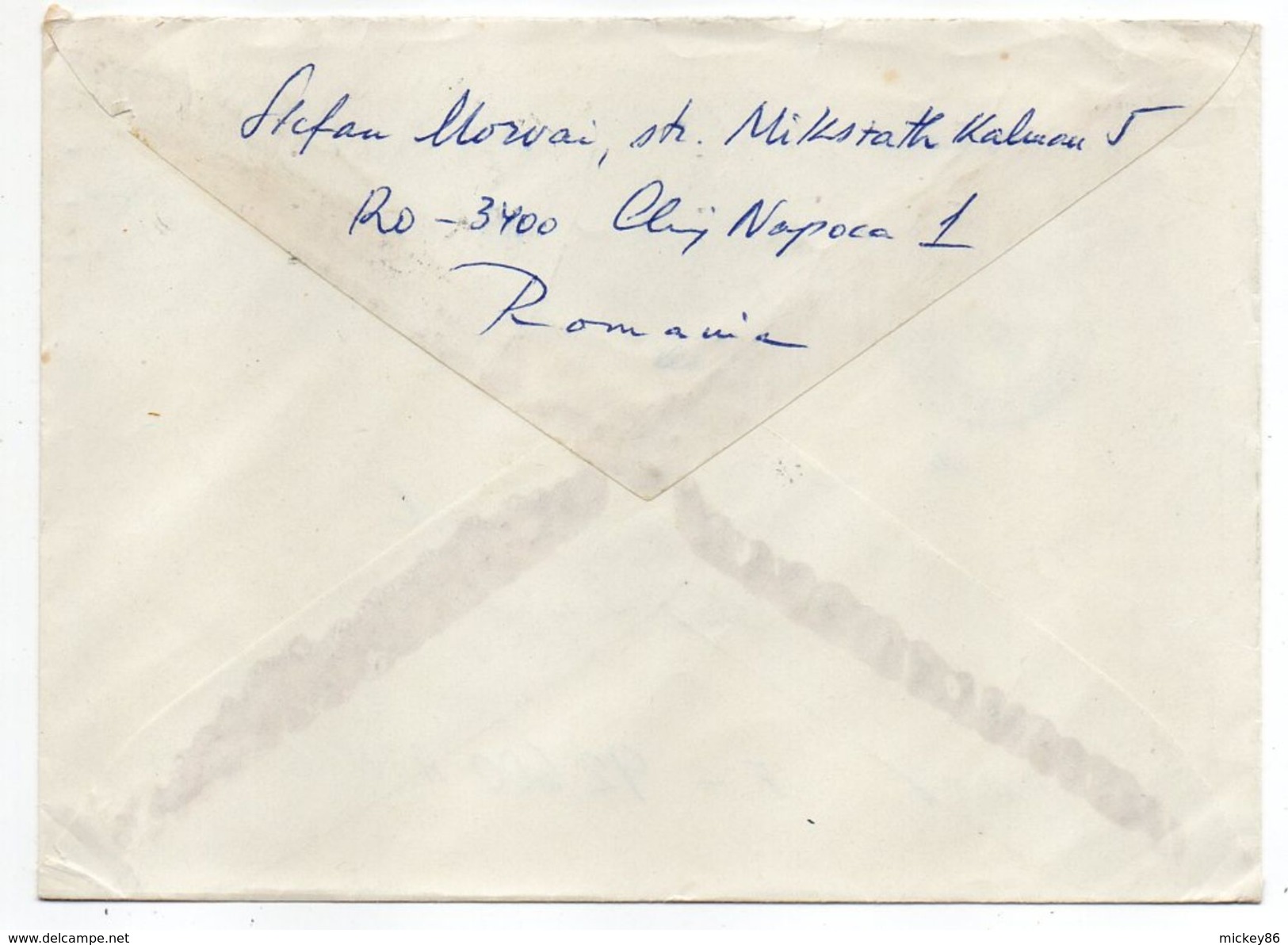 Roumanie-1987-Lettre De CLUJ-NAPOCA Pour ASNIERES-92(France) -Composition Timbres Sur Lettre--cachet CLUJ - Cartas & Documentos