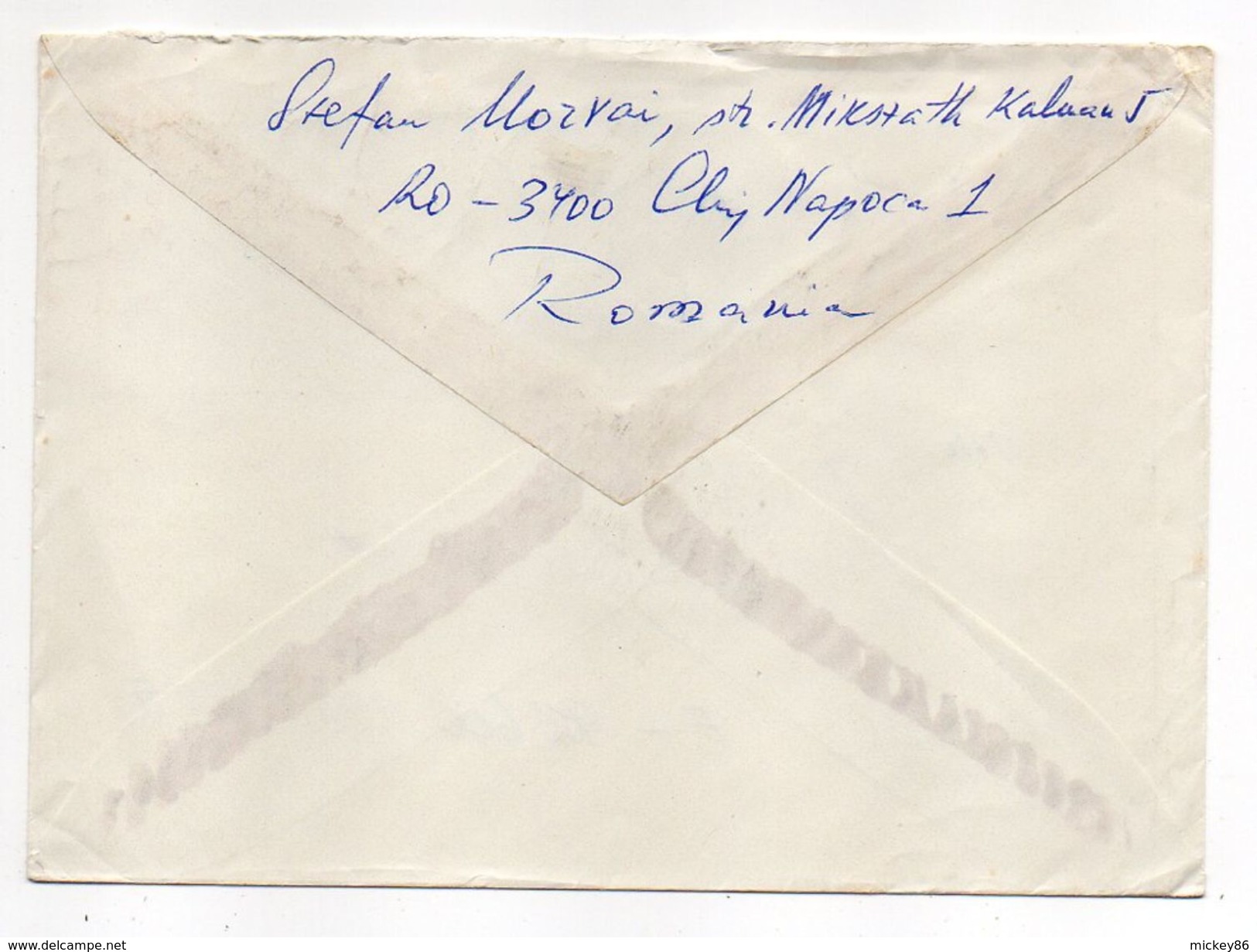 Roumanie-1977-Lettre De CLUJ-NAPOCA Pour ASNIERES-92(France) -Composition Timbres (bateau)-cachet CLUJ - Briefe U. Dokumente