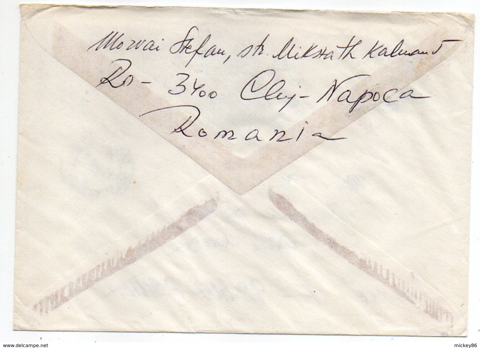 Roumanie-1992-Lettre De CLUJ-NAPOCA Pour ASNIERES-92(France) -Composition Timbres(Balcanfila-91+...)  -cachet CLUJ - Brieven En Documenten