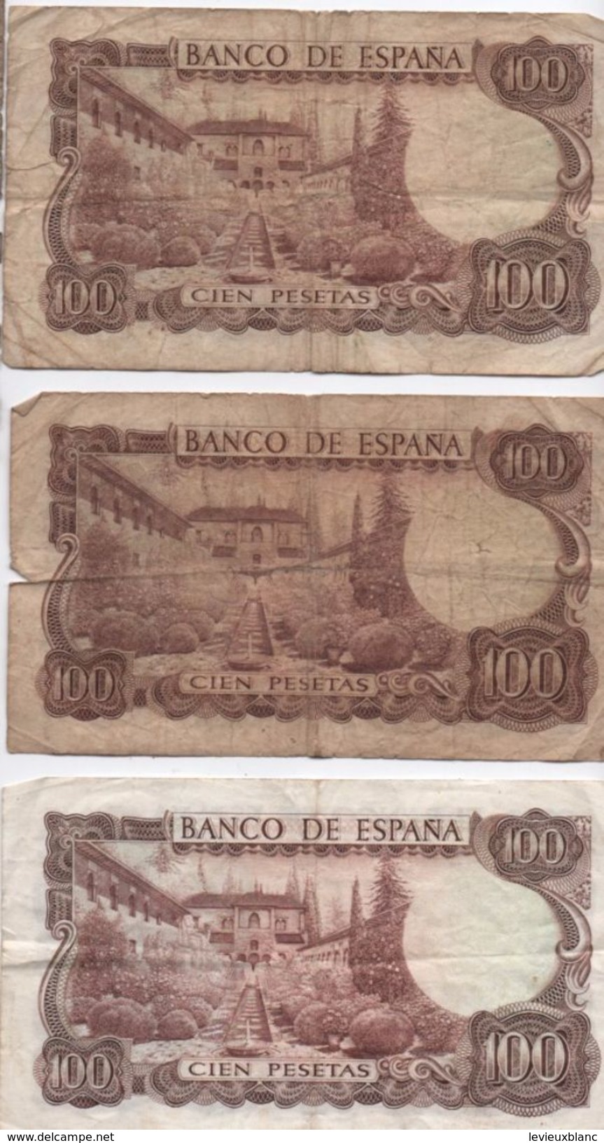 3 Billets / Espagne / El Banco De Espana/ Cien Pesetas /1970     BILL162 - 100 Peseten