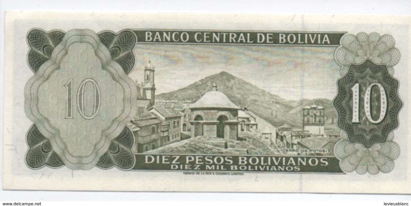 Billet / Bolivie /  / Banco Central De Bolivia/  Diez Pesos Bolivianos/ 1962   BILL164 - Bolivien